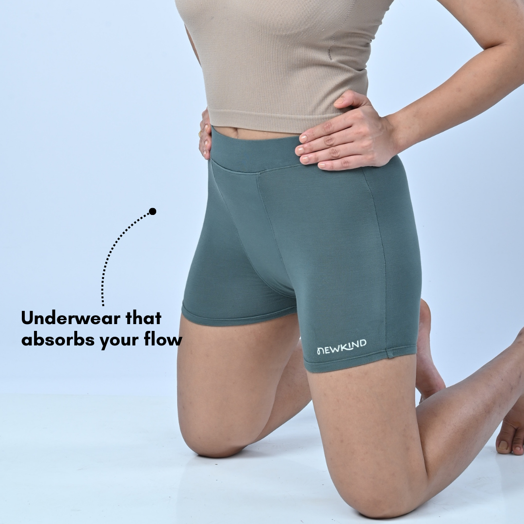 NewKind_Period_Underwear_Forest_Green_Shorties_Absorbent