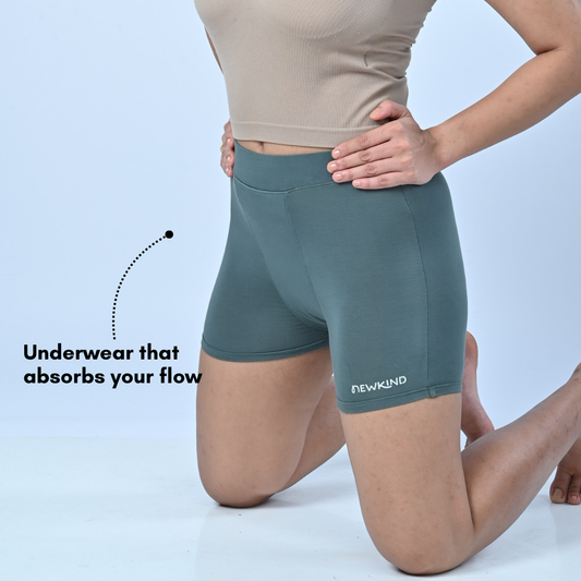 NewKind_Period_Underwear_Forest_Green_Shorties_Absorbent