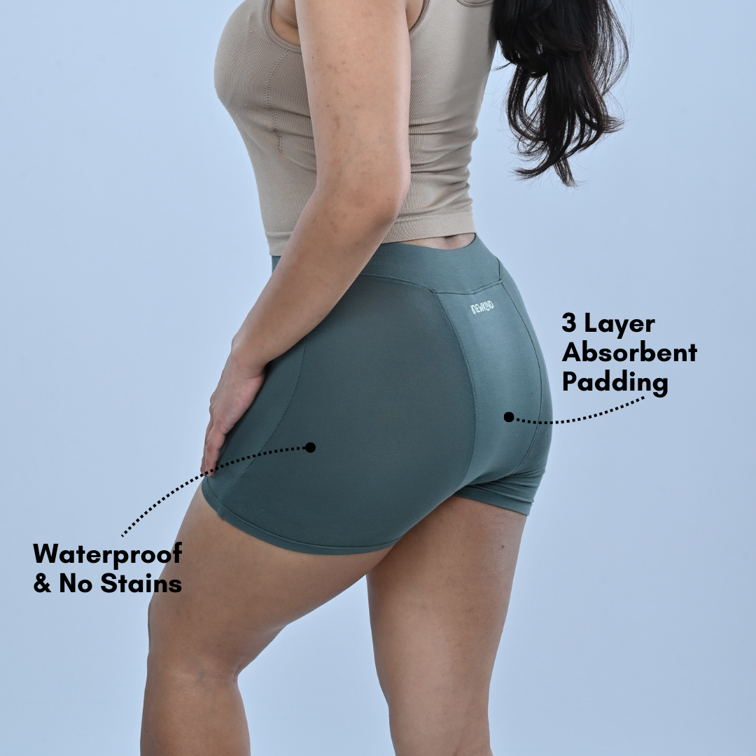 NewKind_Period_Underwear_Forest_Green_Shorties_Leakproof