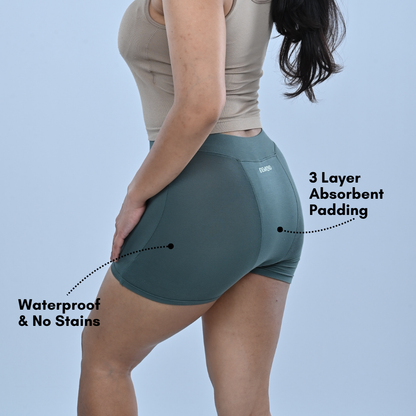 NewKind_Period_Underwear_Forest_Green_Shorties_Leakproof